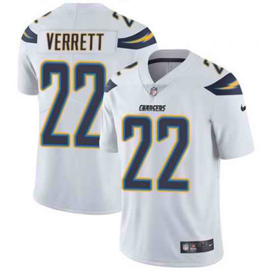 Nike Chargers #22 Jason Verrett White Mens Stitched NFL Vapor Untouchable Limited Jersey